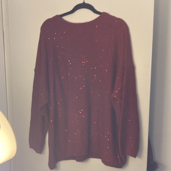 Ebri size 3X red sequin sweater - Picture 3 of 5